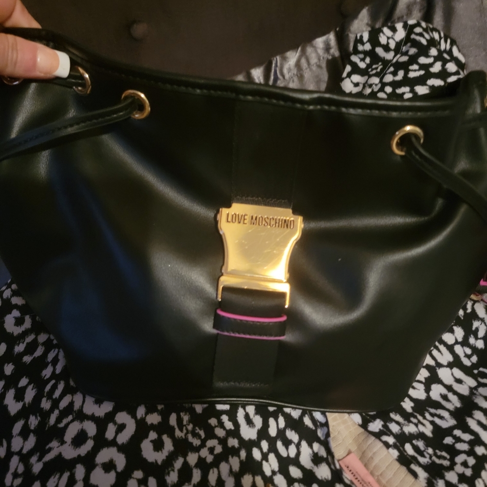 Black pink moshino purse